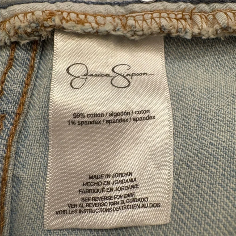 Jessica Simpson Light Blue Denim Skirt Raw Hem Plus Size 18